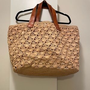 Calyspo st barths raffia tote